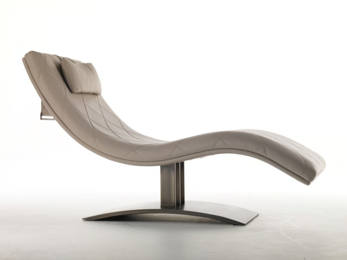 VENDÔME - Leather chaise longue _ HUGUES CHEVALIER